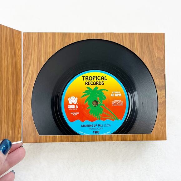 Set of 2 Vinyl Record Bookends Vintage Aesthetic New In Box - Picture 4 of 7